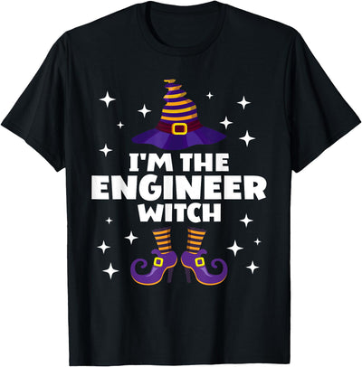 Funny Happy Engineer Witch Co Funny Engineer Witch Family Matching Halloween Engineering T-Shirt