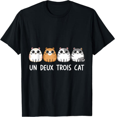 Cat Clothes Cat Stuff Un Deux Trois Cat T-Shirt