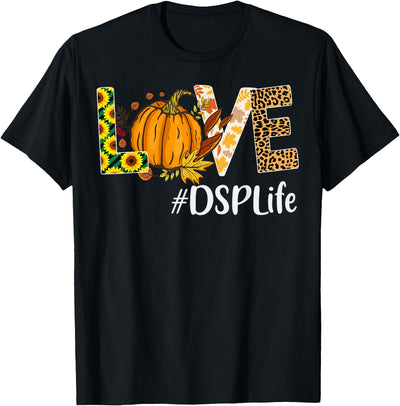 TeeaxArt leopard Halloween Autumn DSP Love Fall Pumpkin leopard Halloween Autumn T-Shirt