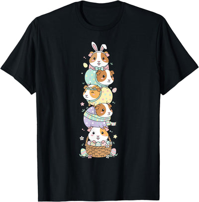 Funny Guinea Pig Easter Egg Kids Mens Womens Easter Day T-Shirt