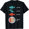 Funny Jewish Food Humor Hannuka Apparel Gefilte Fish One Fish Red Fish Hannuka Jewish Festival Light T-Shirt - Black