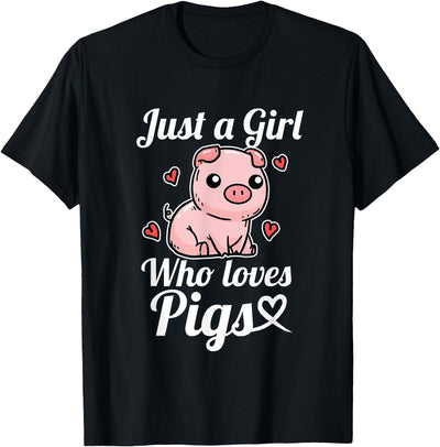 Just A Girl Who Loves Pigs Funny Pig Costume T-Shirt