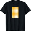 Buffalo Plaid and Checkered Squares Yellow Checkered Square Buffalo Plaid T-Shirt - Black