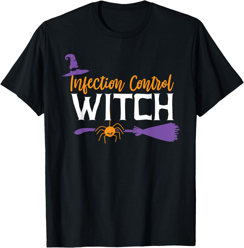 Infection Control Nurse Co. Halloween Infection Control Nurse Prevention Nursing Squad T-Shirt - Black