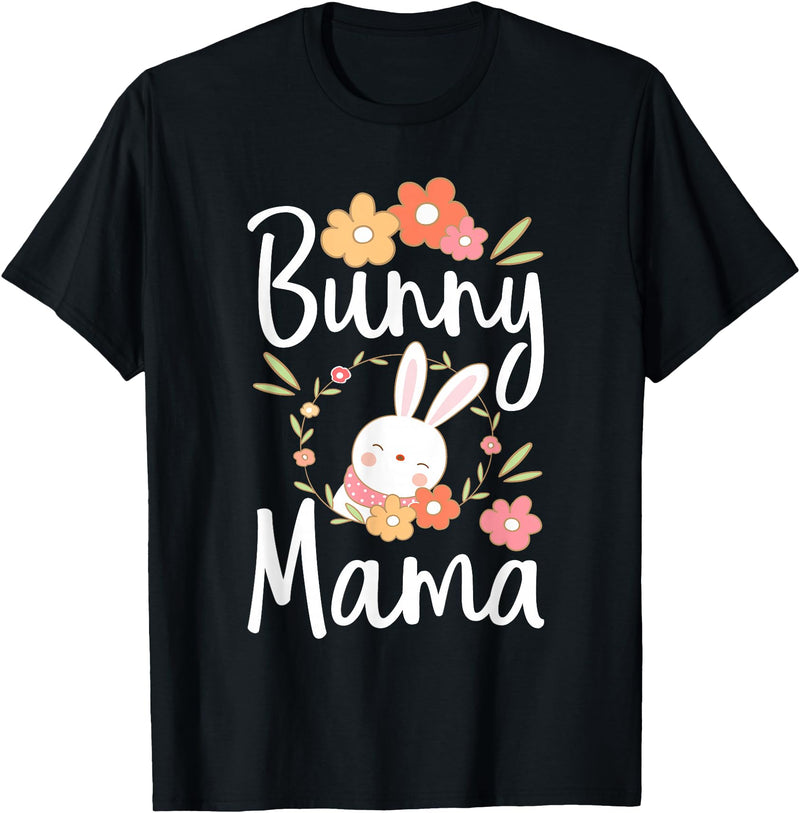 Bunny Mama - Rabbit Lover Zookeeper Farmer Veterinarian T-Shirt in Black