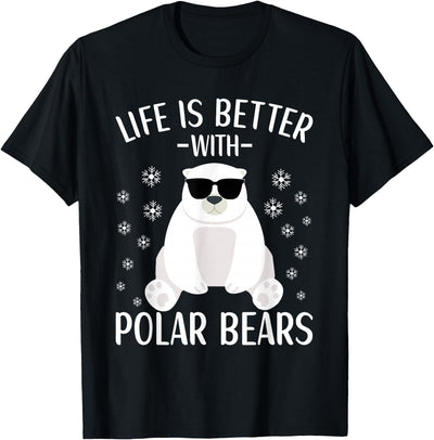 Polar Bears Accessories for Men Women & Kids Life Is Better With Polar Bears Cool Polar Bear for Kids T-Shirt