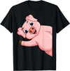 Funny Pig Lover & Owner Gift Ideas Pig Swine Kids Boys Girls Women T-Shirt - Black