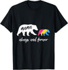 Cute Pansexual and Bisexual Mama Gift Tee Cute Pansexual Mama Bear T-Shirt - Black