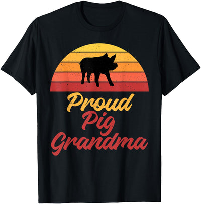 Proud Pig, Grandma, Pig Holder, Dog, Grandma T-Shirt