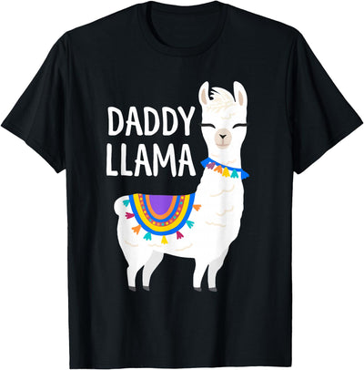 Birthday Llama Shirts Gift Daddy Llama Funny Father's Day Shirt Men, Dad, Dad Birthday T-Shirt