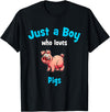 Boys Pig Shirts & Gifts for Kids Pig Shirt for Boys | Children's Pig T-Shirt - Black