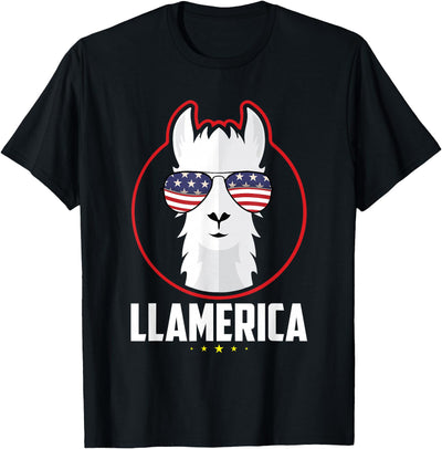 Cool Llama - Zoo - Wildlife Stuff Llamerica Llama T-Shirt
