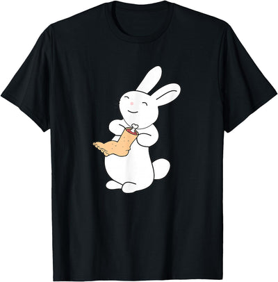 Lucky Bunny Eating a Human Foot T-Shirt