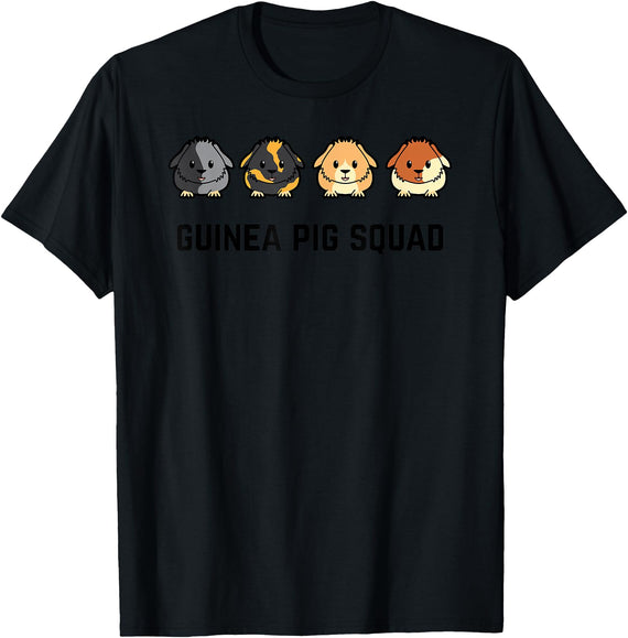 Funny Sarcastic Ironic Quotes & Sayings Cute Cavy Guinea Pig Rodent Team Squad T-Shirt - Black