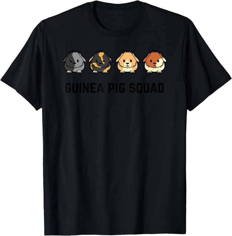 Funny Sarcastic Ironic Quotes & Sayings Cute Cavy Guinea Pig Rodent Team Squad T-Shirt - Black