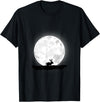 Rabbit in Moon and Moonlight T-Shirt in Black