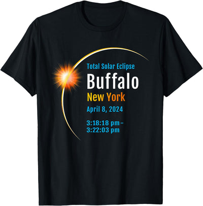 Cow 2024 Eclipse Buffalo New York Umbraphile Ny Total Solar T-Shirt
