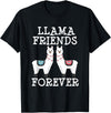 Llama Friendship Girls Llama Friends Girls Women Llama Friendship T-Shirt - Black