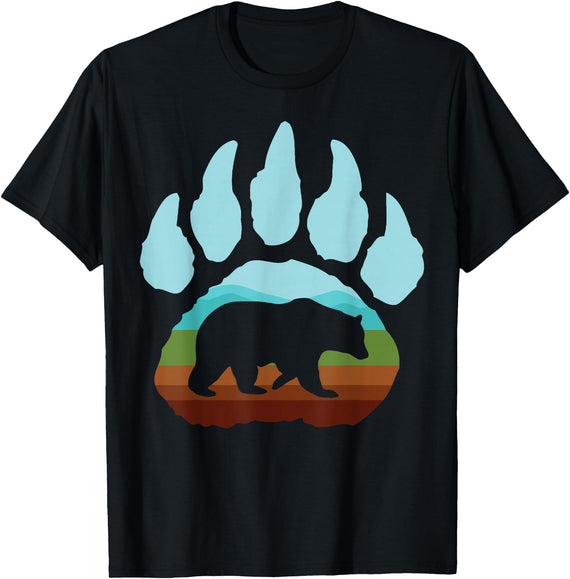 Big Bear Grizzly Paw Gift Design Big Texas Bear Claw Gift Design Idea For Bear Fans T-Shirt - Black