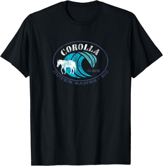 Corolla Wild Horse Shirt and Company Outerbanks NC Corolla Wild Horse T-Shirt - Black