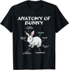 Funny Bunny Rabbit Anatomy Cute Rabbit Humor Joke T-Shirt in Black