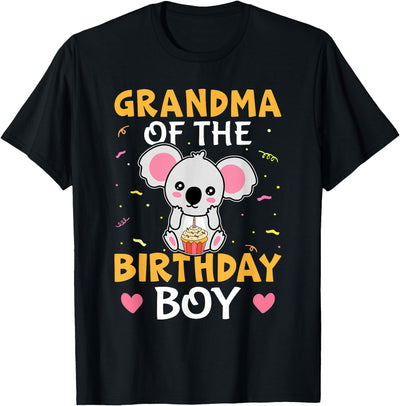 Grandma Of The Birthday Boy Koala Bear For Girls T-Shirt