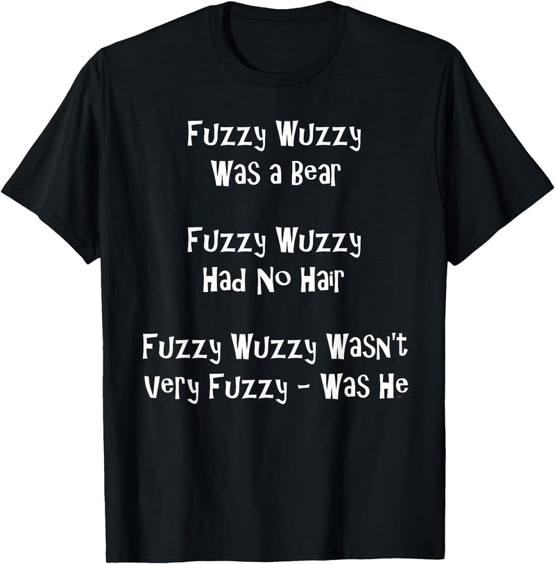 Speech Therapist Gifts - Tongue Twisters! Fuzzy Wuzzy Was a Bear... Best Tongue Twister Gift T-Shirt - Black