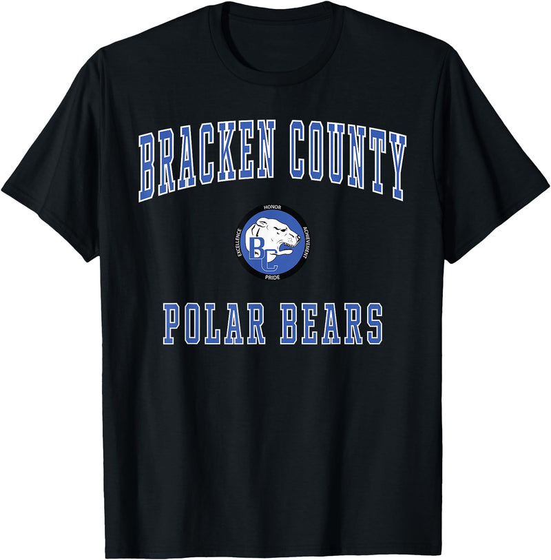 Official High School Fan Gear Bracken County High School Polar Bears T-Shirt - Black