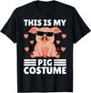Funny Pig Costume For Men Or Boys This Is My My Pig Costume Men Pig Stuff Funny Farmer Boy Pig T-Shirt - Black