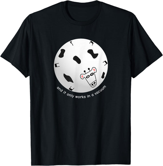 Math & Mirth Designs Spherical Cow Funny Physics T-Shirt T-Shirt - Black