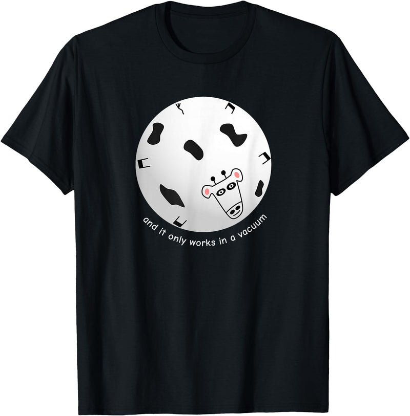 Math & Mirth Designs Spherical Cow Funny Physics T-Shirt T-Shirt - Black