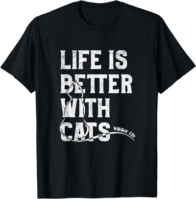 Seattle Whisker City Cat Rescue Life Is Better With Cats T-shirt Whisker City Cat Rescue Men Women Kids T-Shirt