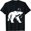 @n!mal Cute Polar Bear Lover Music Motif T-Shirt - As Pictured