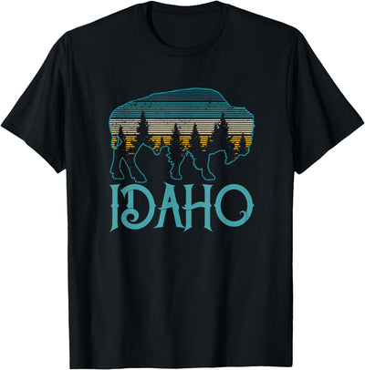 Cow Idaho Bison Vintage American Buffalo Souvenir T-Shirt