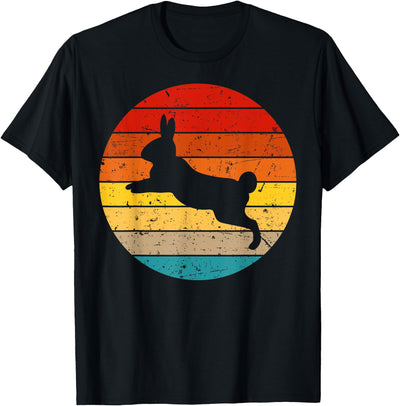 Retro Sunset Bunny Silhouette T-Shirt