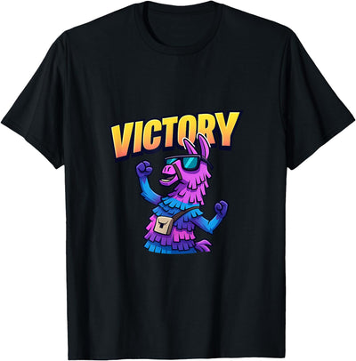 PixelLlama Victory Gaming Victory Llama T-Shirt