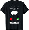 Pet Is Calling I Must Go Tees My Guinea Pig is Calling and I Must Go Phone Screen Pun Tee T-Shirt - Black