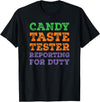 Presto Funny Halloween Dad Joke Grandpa T Funny Halloween Dad Joke Candy Taste Tester T-Shirt - As Pictured