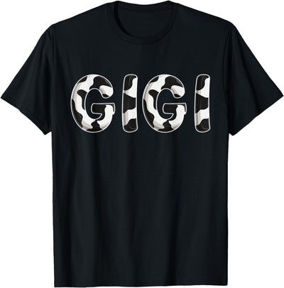 Cow Gigi Birthday Family Matching Mothers Day Boy Girl Farm T-Shirt