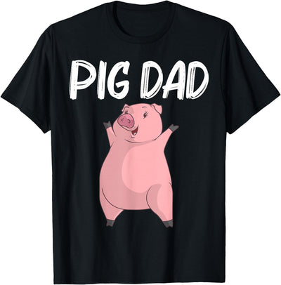 Cool Pig Gift For Dad Father Swine Boar Piggy Farm Animal T-Shirt