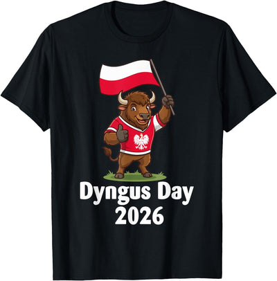 Dyngus Day 2026 Polish Pride Funny Buffalo Hold Poland Flag T-Shirt