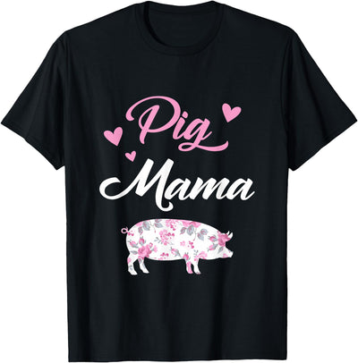 Pig Mama Funny Pig Mom Gift For Women Piggy Squad T-Shirt