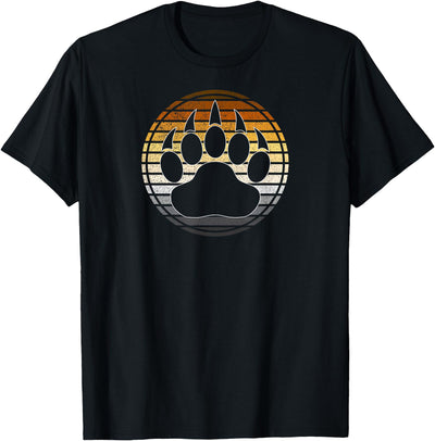 Vintage Distressed Gay Bear Pride Claw Silhouette Horizon T-Shirt