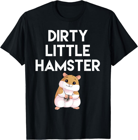 Dirty Little Hamster Cute Hamster Picture T-Shirt - Black