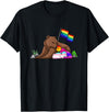 Free Hug LGBT Gay Transgender Pride Support Gift Bear Mom Free Hug LGBT Gay Transgender Pride Accepting Shirt T-Shirt - Black