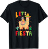 Funny Sloth And Llama Let's Fiesta Cinco De Mayo Sloth And Llama Let's Fiesta Cinco De Mayo Mexican Party T-Shirt - Black