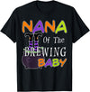 Funny Nana Of The Brewing Baby Halloween MYN Funny Nana Of The Brewing Baby Halloween Witch Baby Shower T-Shirt - Black