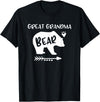 HustlaGirl Great Grandma Bear Shirt Heart & Arrow Great Grandma Gifts T-Shirt - Black