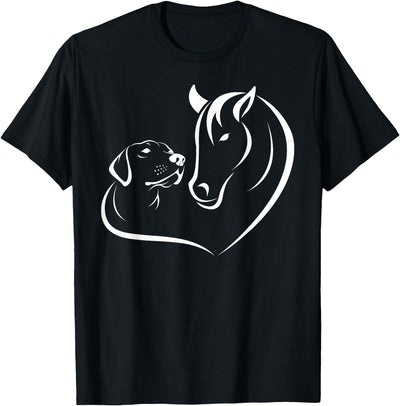 Horse and Dog Women and Men Horse Dog Lover Shirts Horse and Dog Women and Men Motif Horse Dog Lover T-Shirt T-Shirt