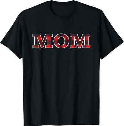 Cow Buffalo Plaid Mom Cute Lumberjack Family Birthday T-Shirt